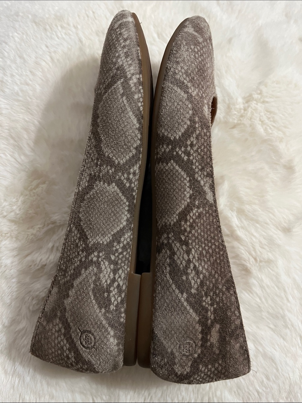 Born Taupe Leather Ballet Flats - Picture 11 of 12